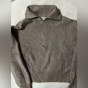 Jessica Simpson Women's Gray Zip-Up Sweater